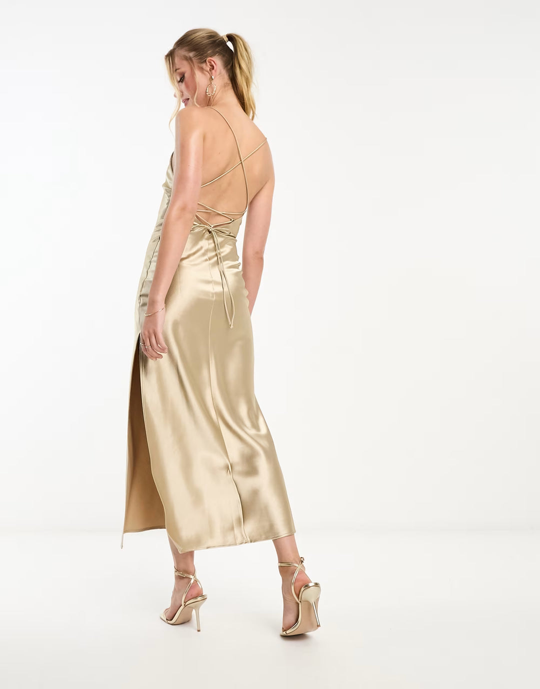 Rochie maxi ASOS, bej