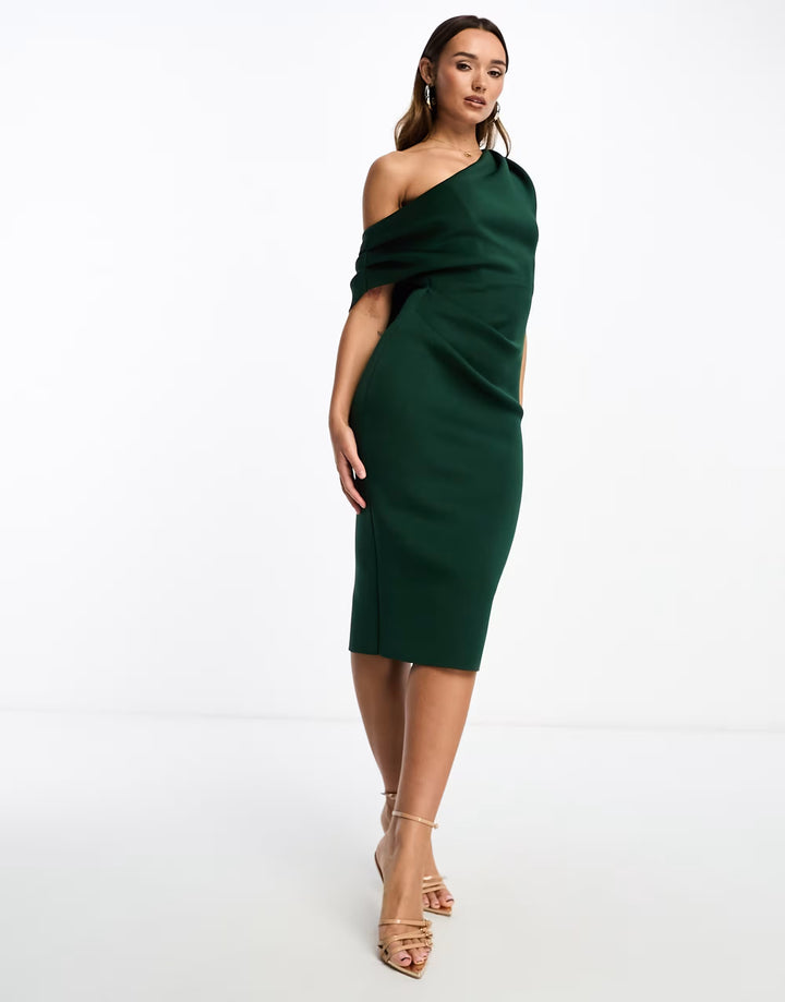 Rochie midi ASOS, verde