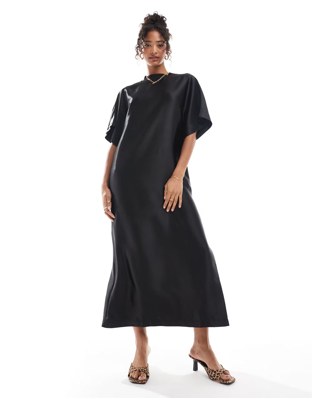 Rochie midi ASOS, negru