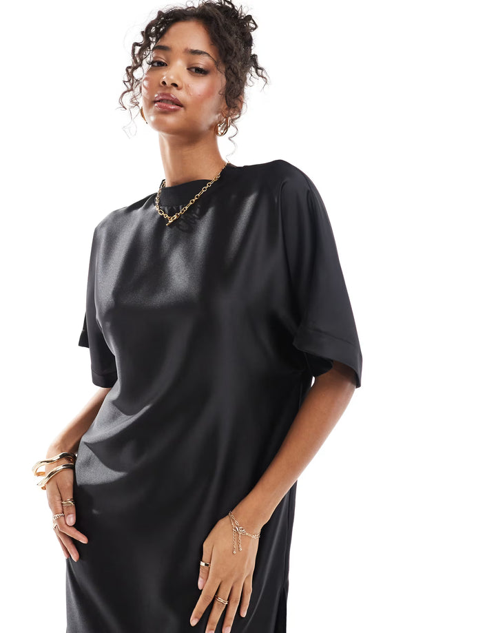 Rochie midi ASOS, negru