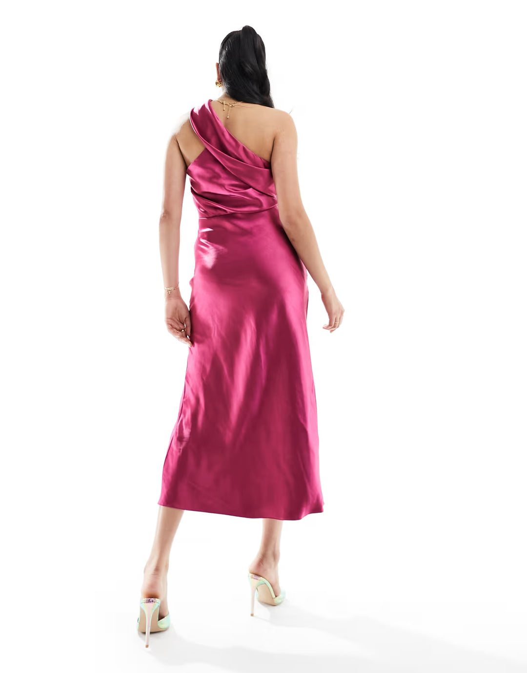 Rochie midi ASOS, roz