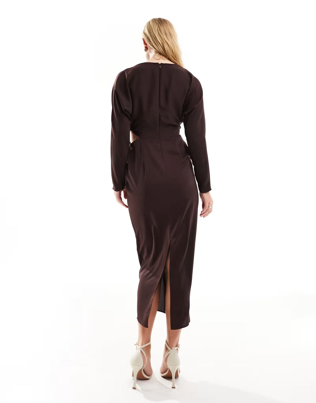 Rochie midi ASOS, maro