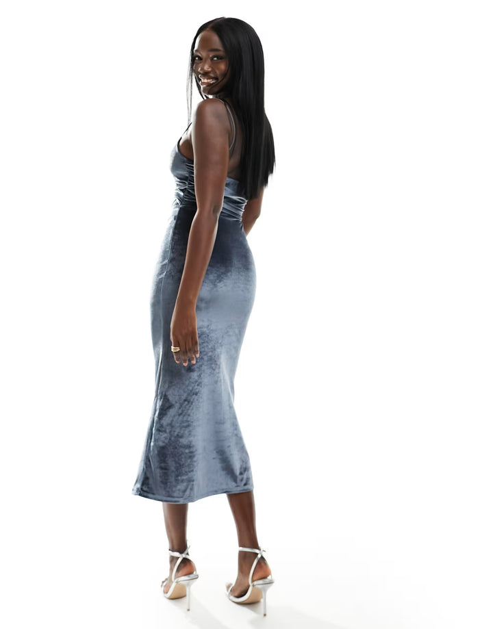 Rochie midi ASOS, albastru