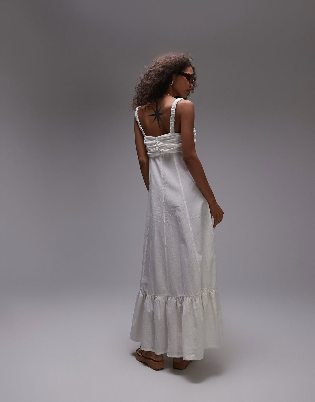 Rochie maxi TOPSHOP, alb
