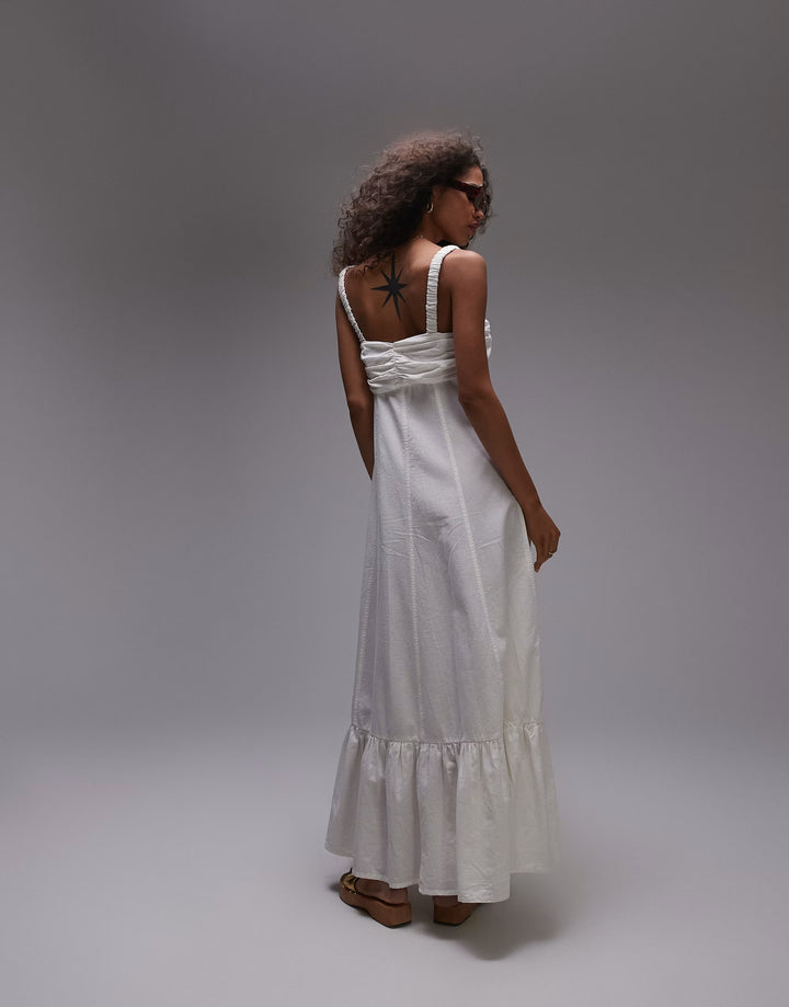 Rochie maxi TOPSHOP, alb