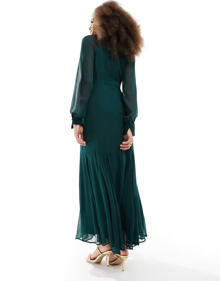 Rochie maxi ASOS, verde