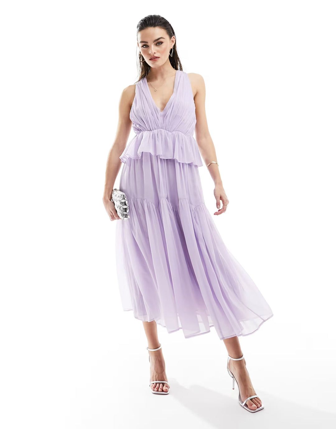 Rochie midi ASOS, mov