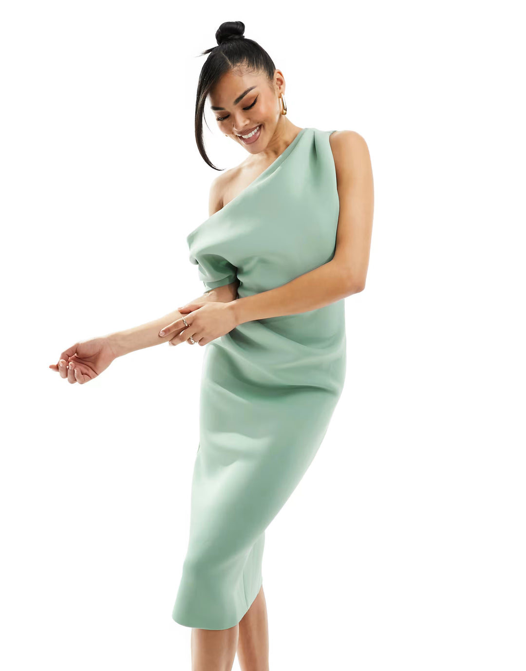 Rochie midi ASOS, verde