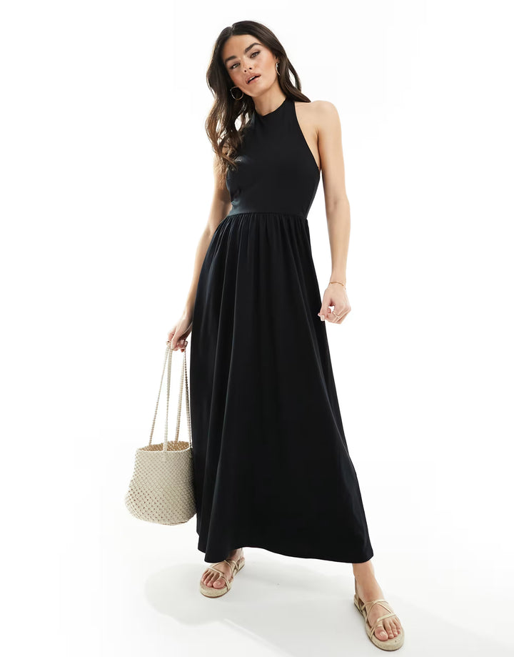 Rochie midi ASOS, negru