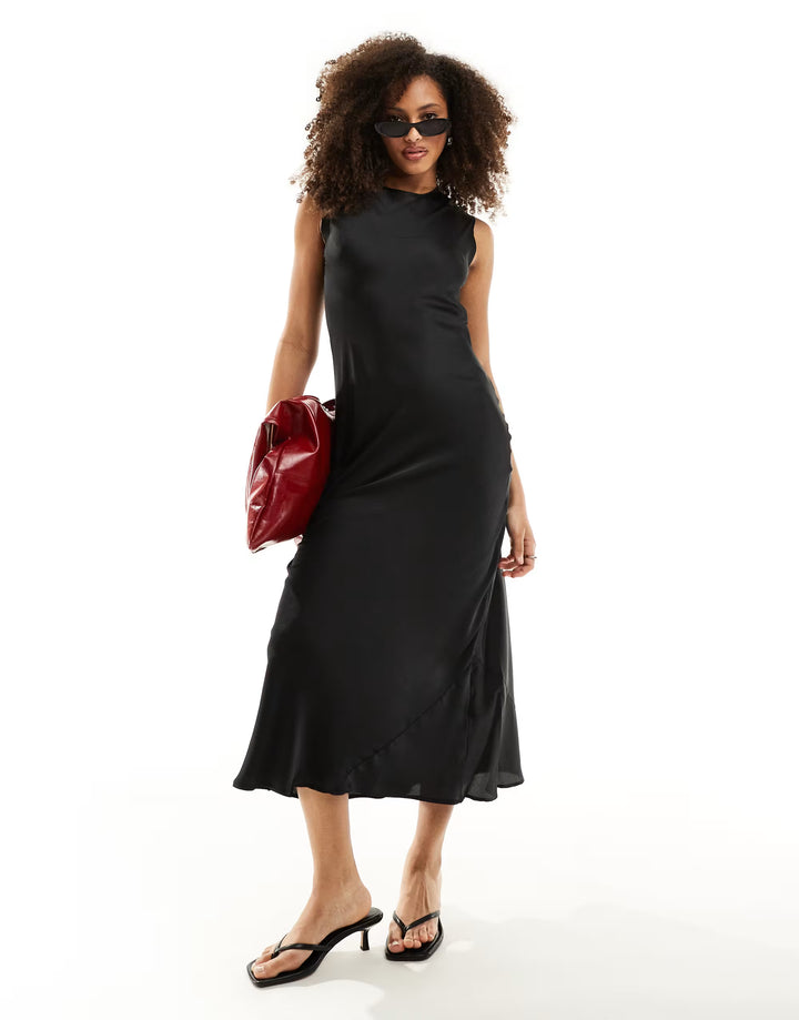 Rochie midi ASOS, negru