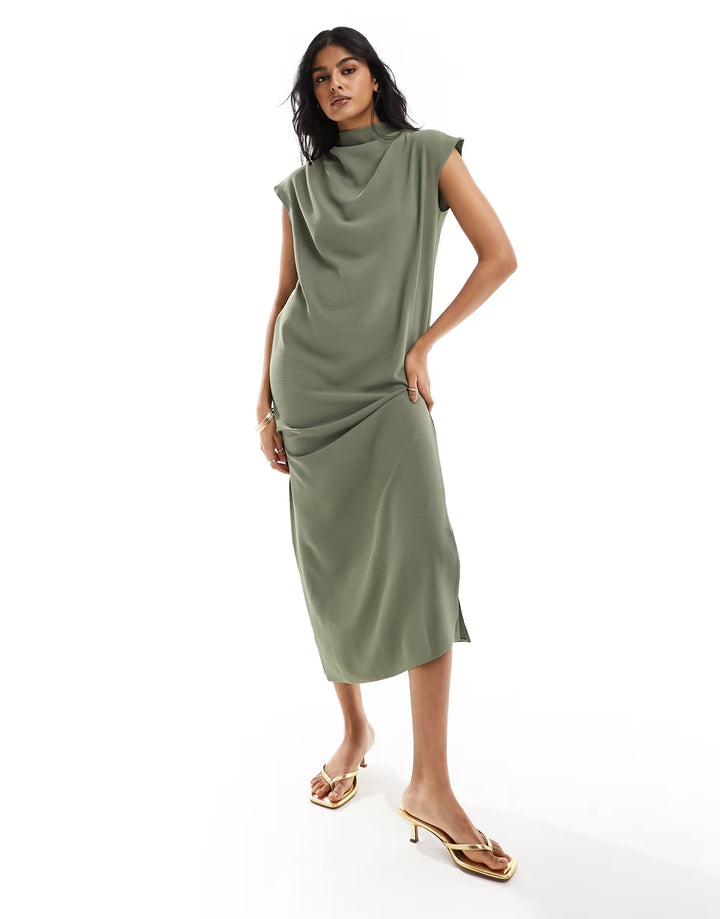 Rochie midi ASOS, verde