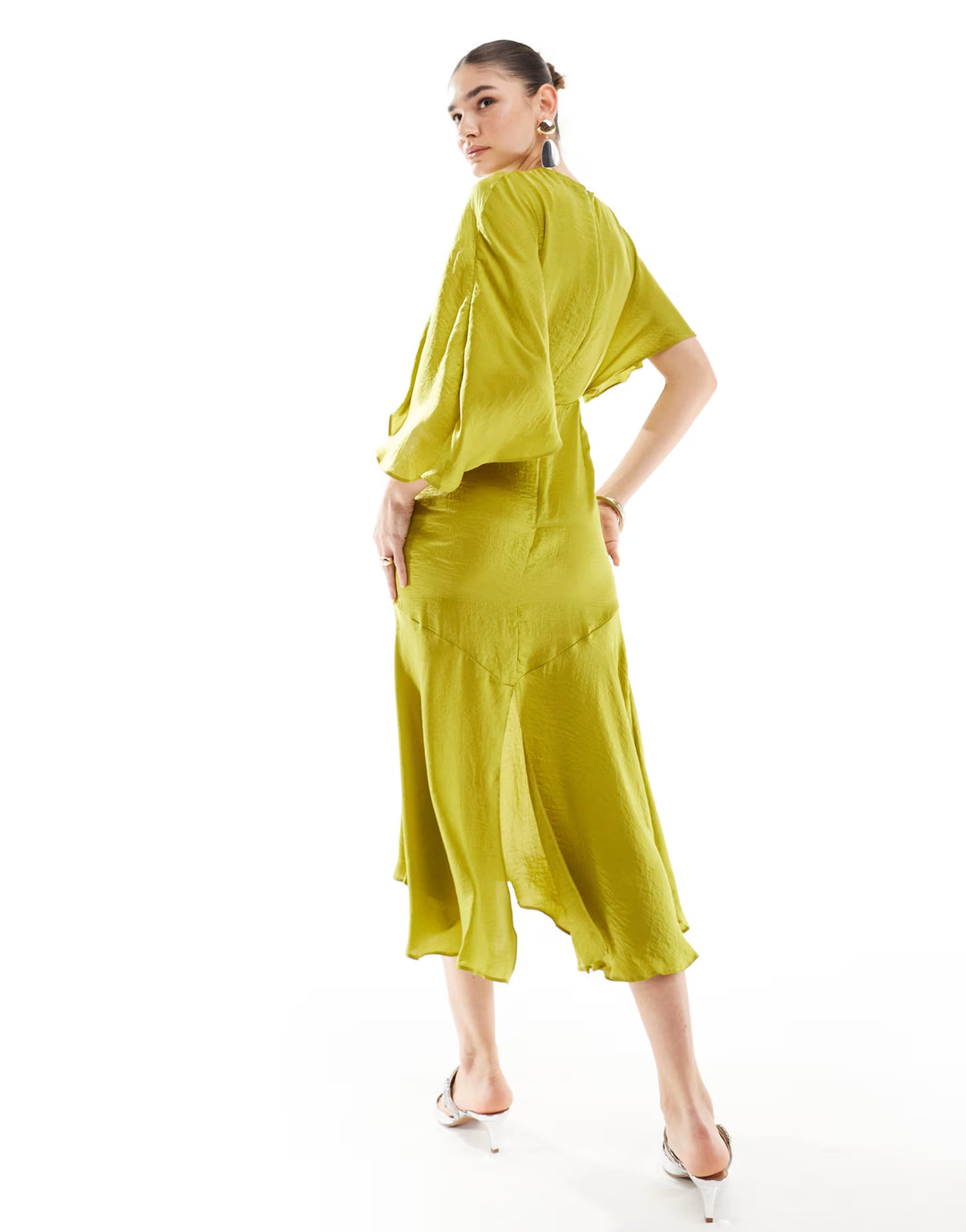 Rochie midi ASOS, verde