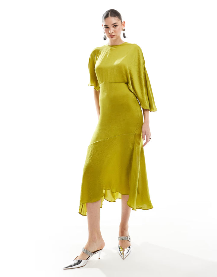 Rochie midi ASOS, verde