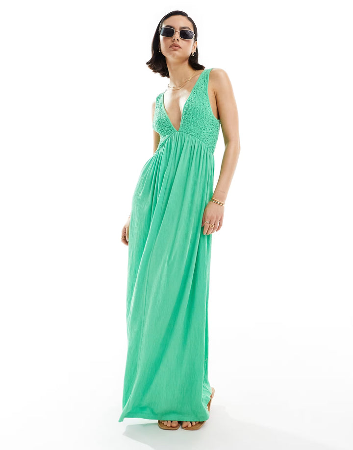 Rochie maxi ASOS, verde