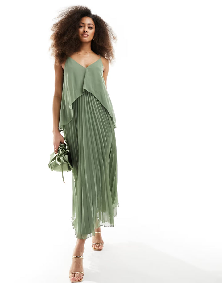 Rochie midi ASOS, verde