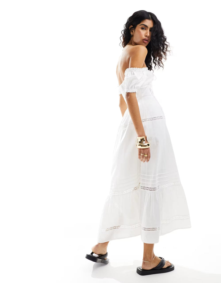 Rochie maxi ASOS, alb