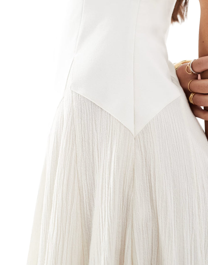 Rochie maxi ASOS, alb