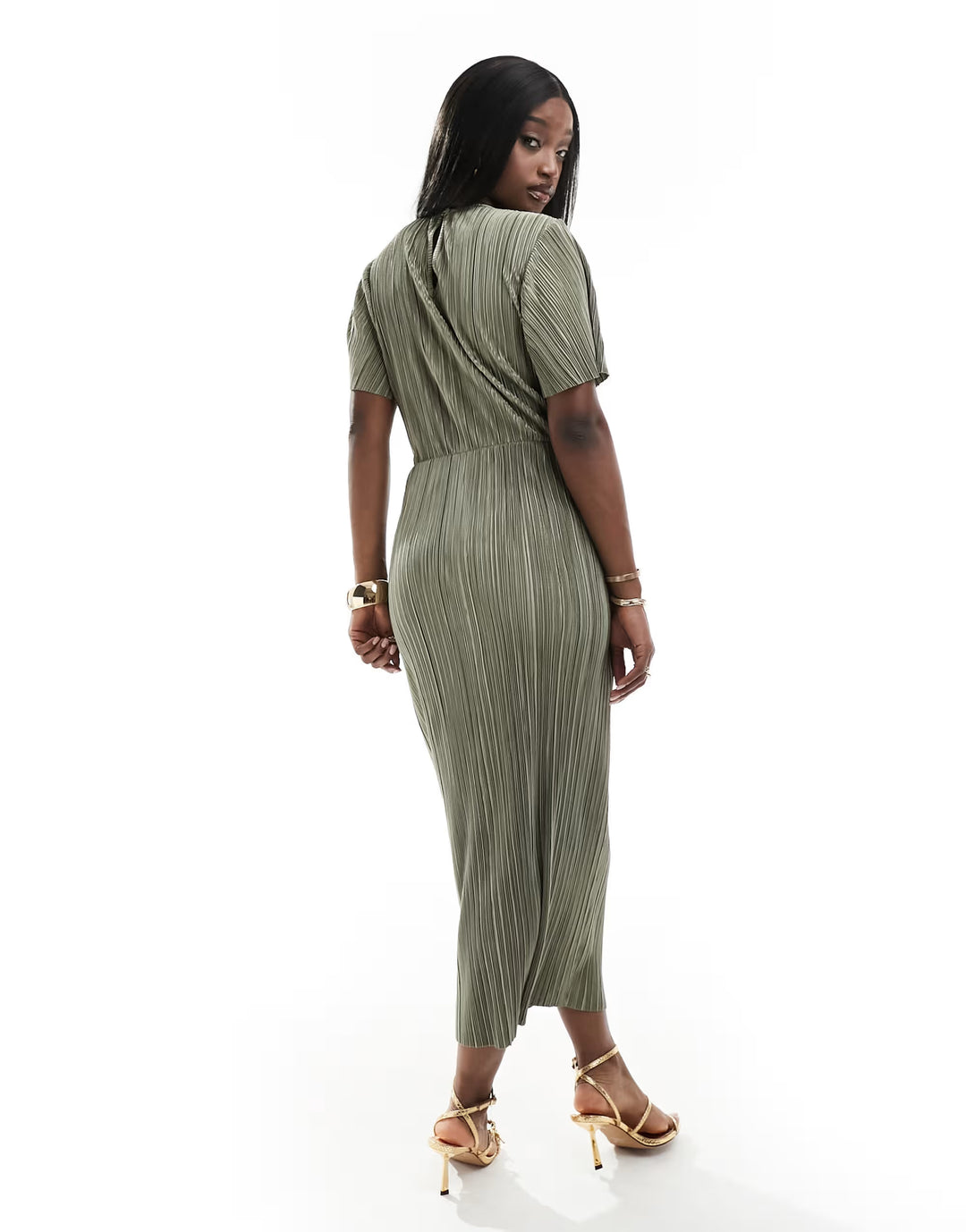 Rochie midi ASOS, verde