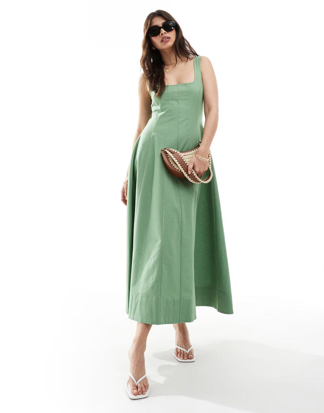 Rochie maxi ASOS, verde