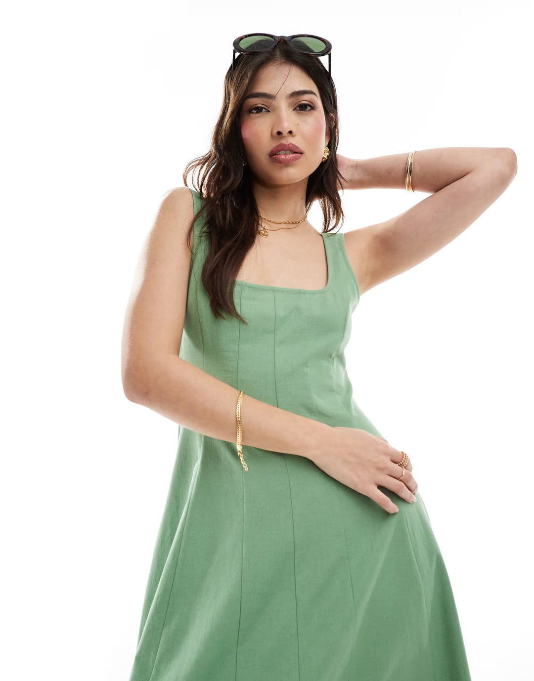 Rochie maxi ASOS, verde