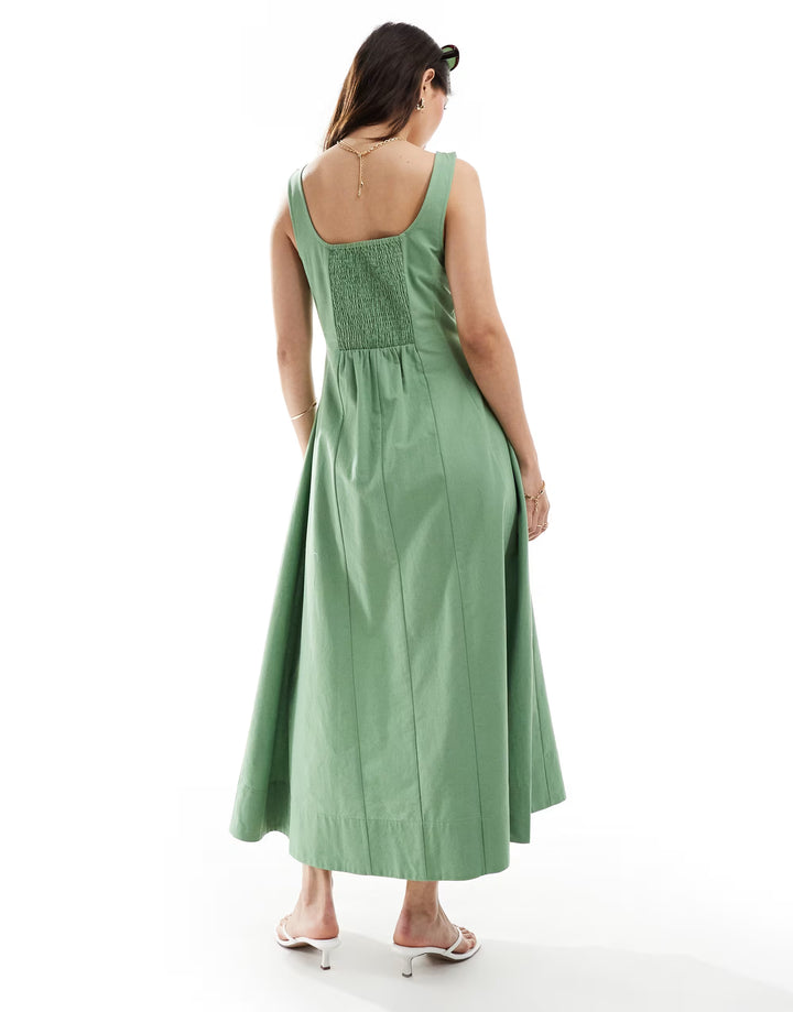 Rochie maxi ASOS, verde