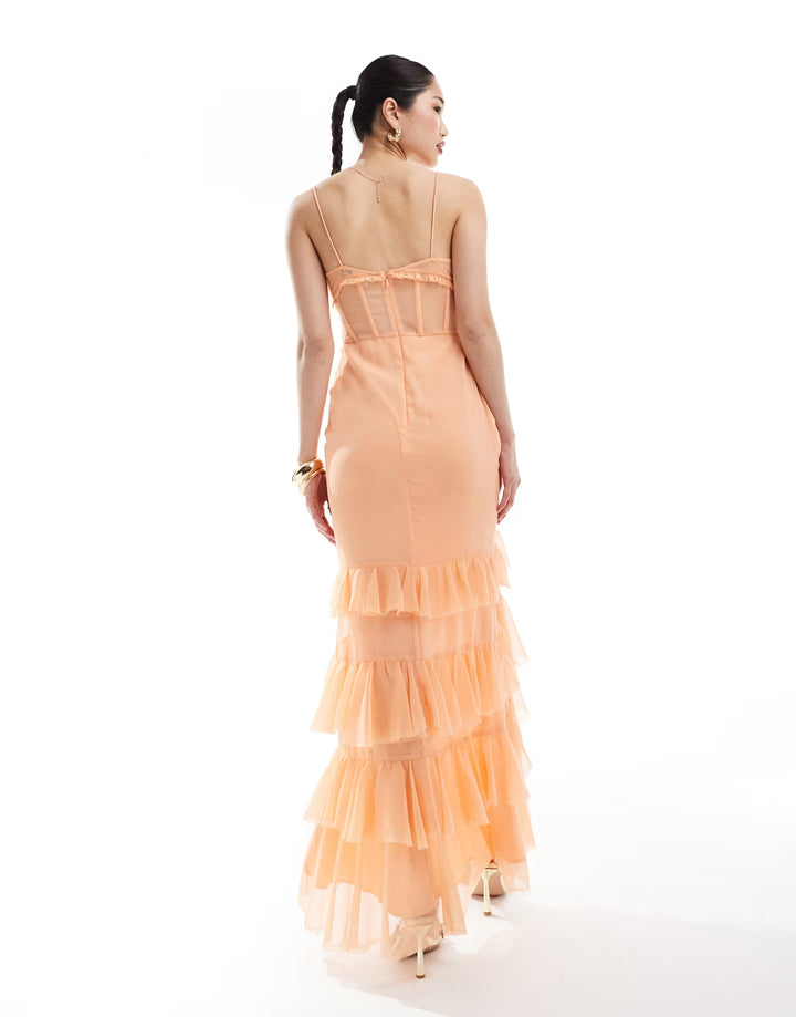 Rochie maxi Asos, portocaliu