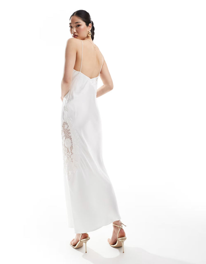 Rochie maxi ASOS, alb