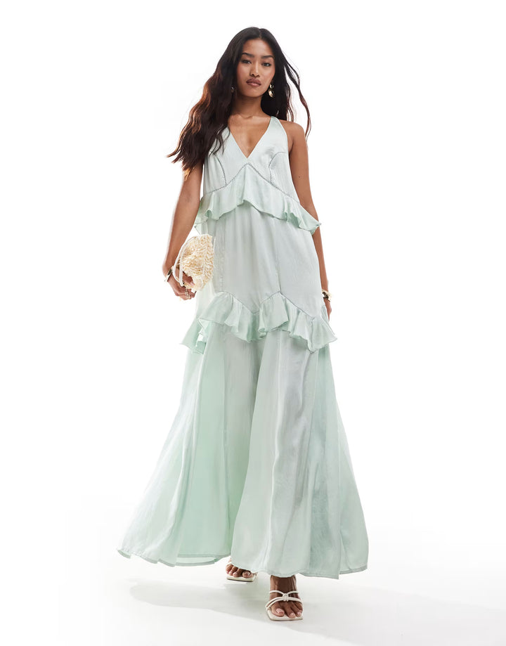 Rochie maxi Asos, verde