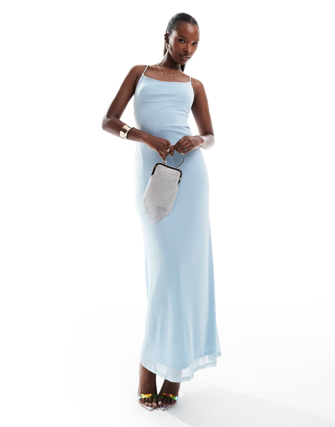 Rochie maxi ASOS, albastru