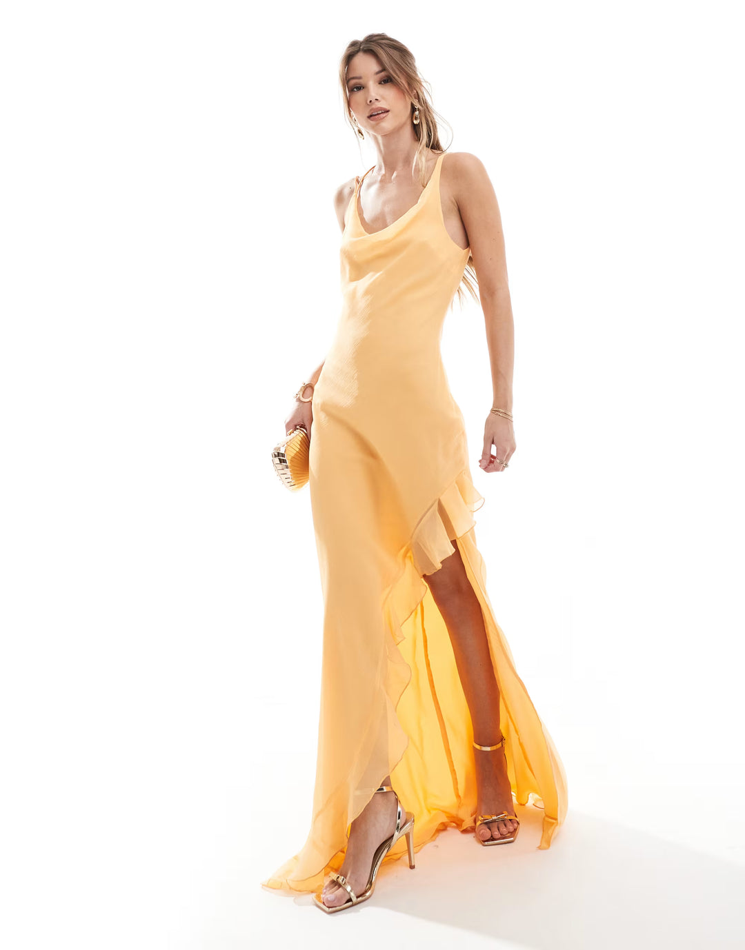 Rochie maxi ASOS, portocaliu