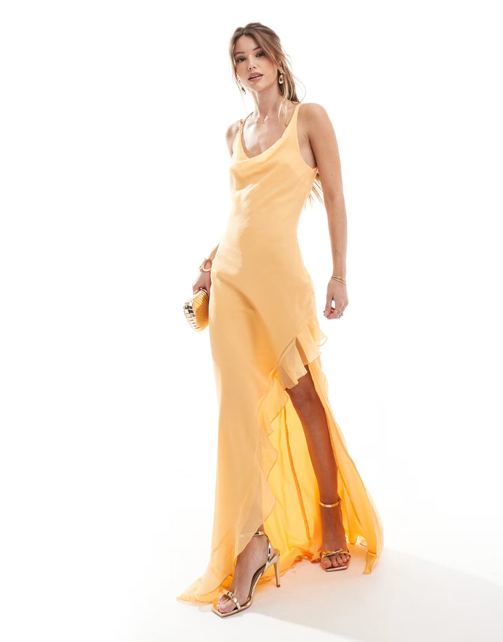Rochie maxi ASOS, portocaliu