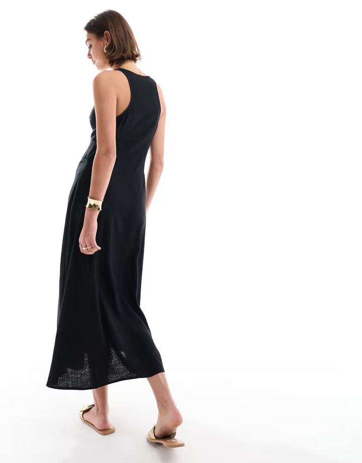 Rochie midi ASOS, negru
