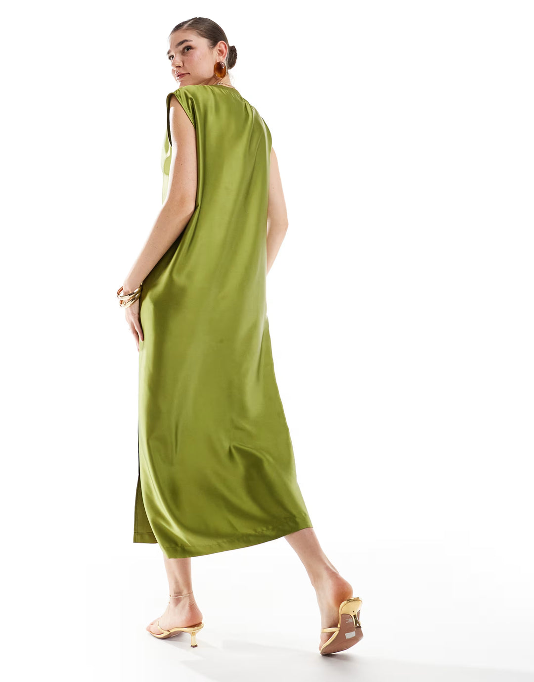 Rochie midi ASOS, verde