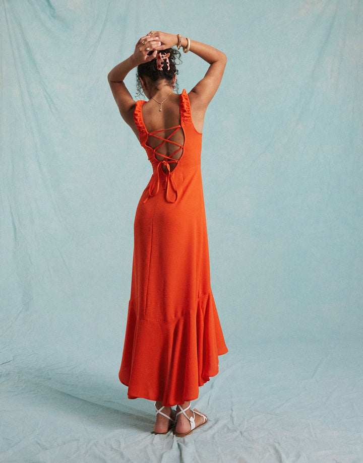 Rochie maxi MISS SELFRIDGE, portocaliu