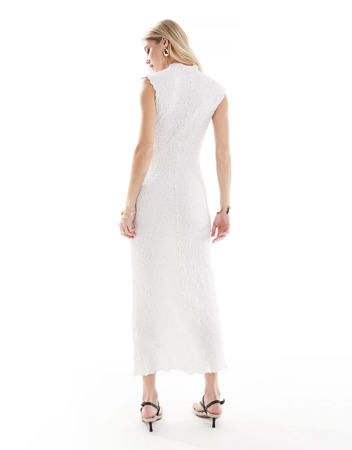 Rochie midi ASOS, alb