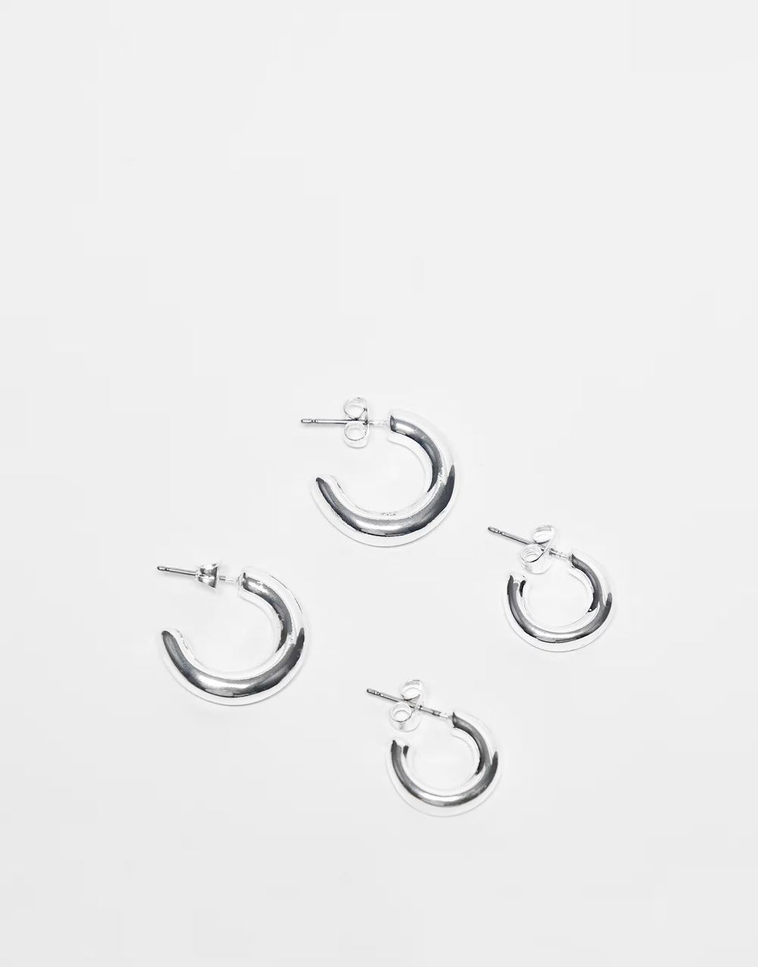 Set cercei PIECES, argintiu