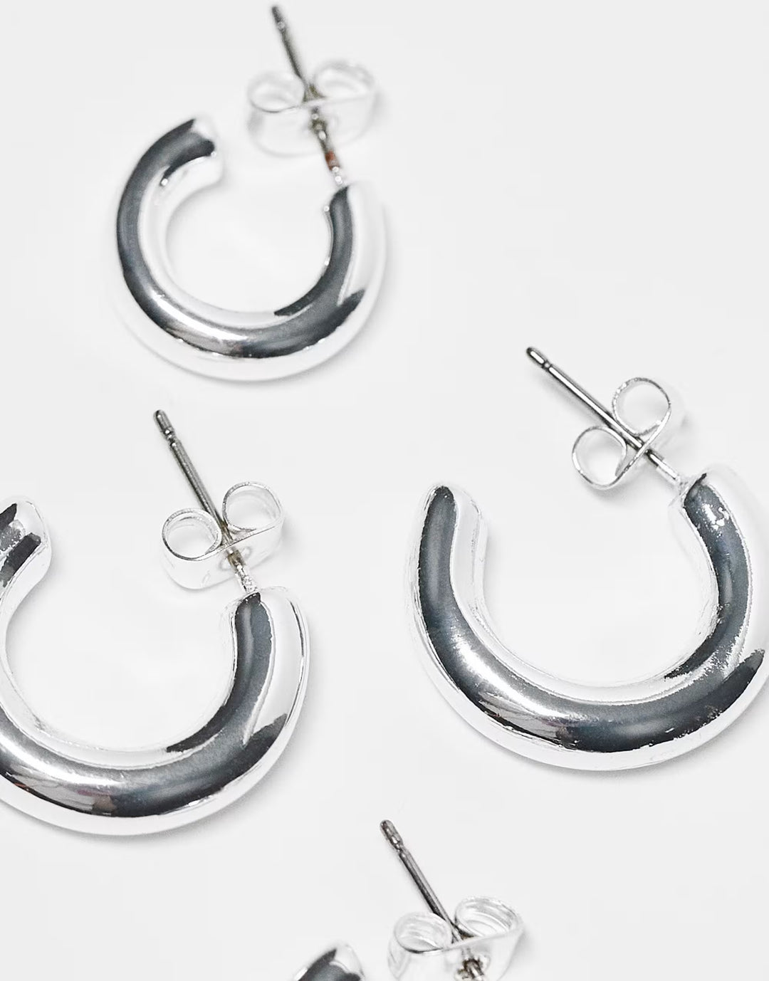 Set cercei Pieces, argintiu