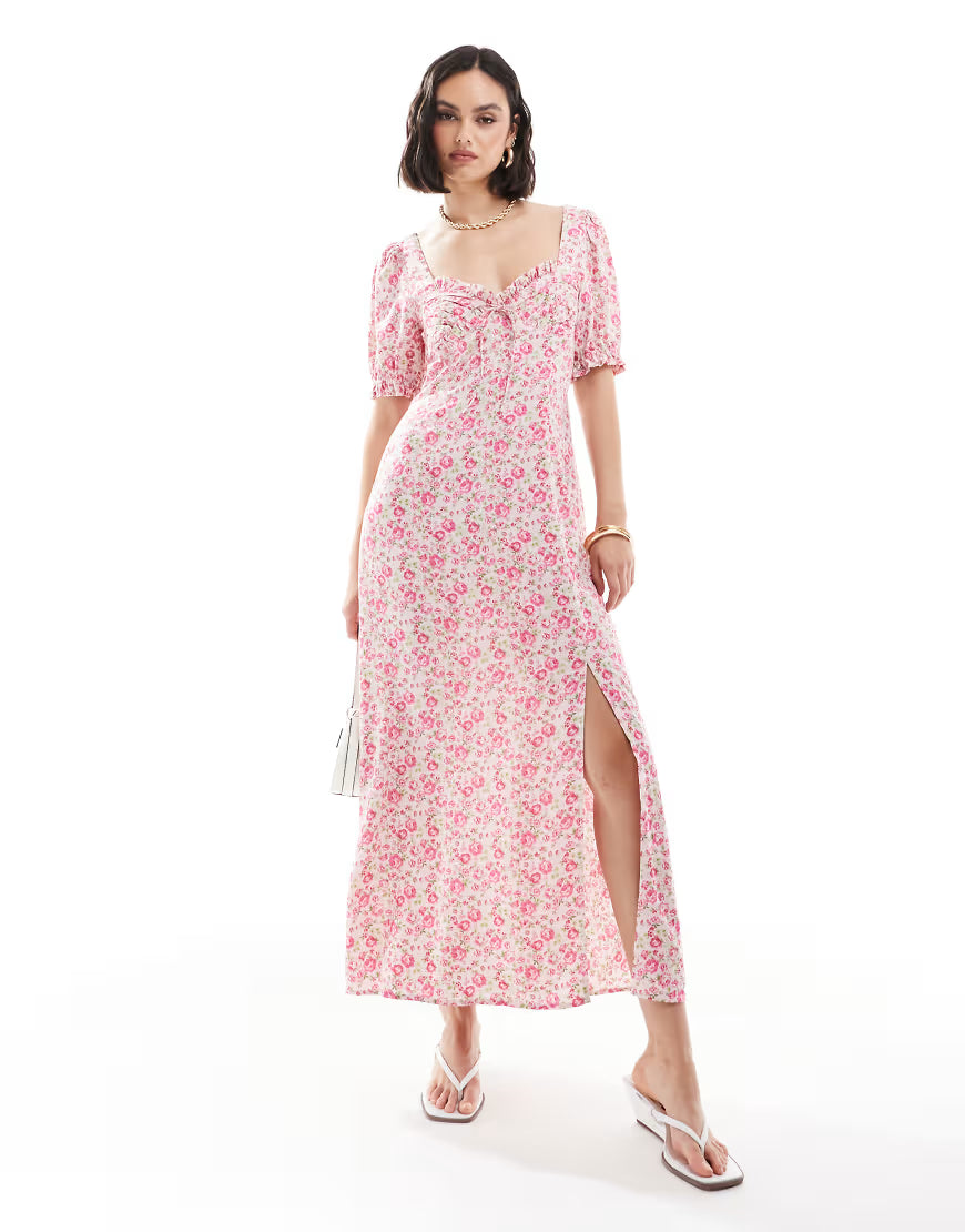 Rochie midi ASOS, mix culori