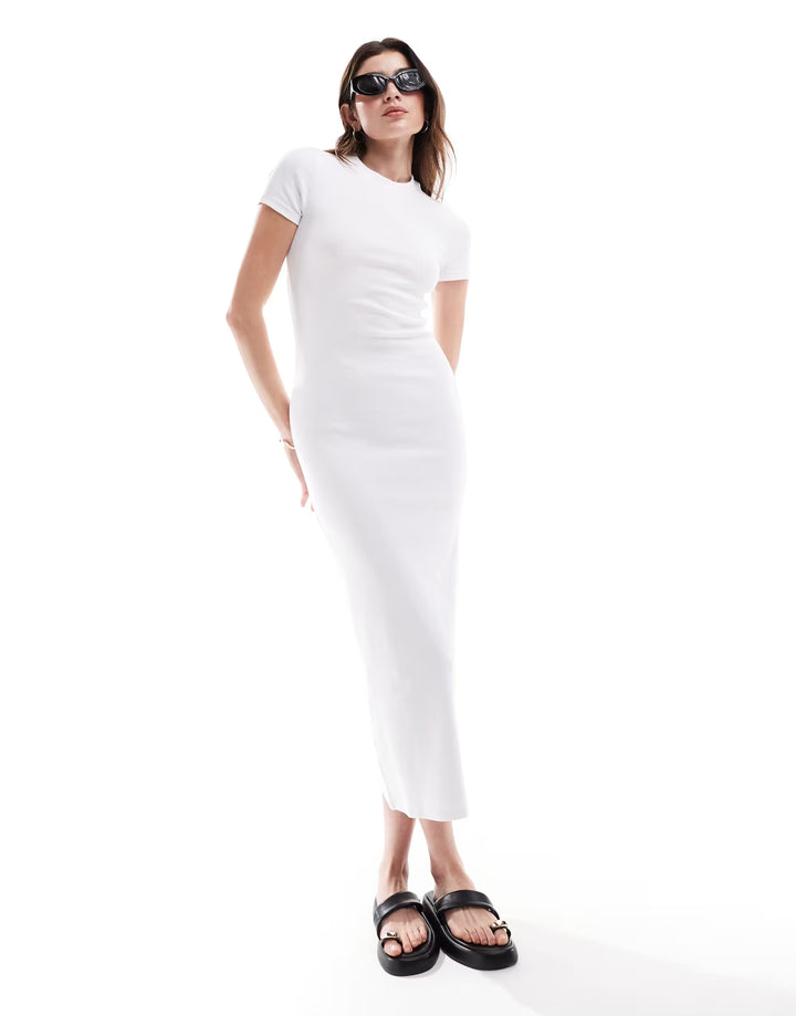 Rochie maxi ASOS, alb