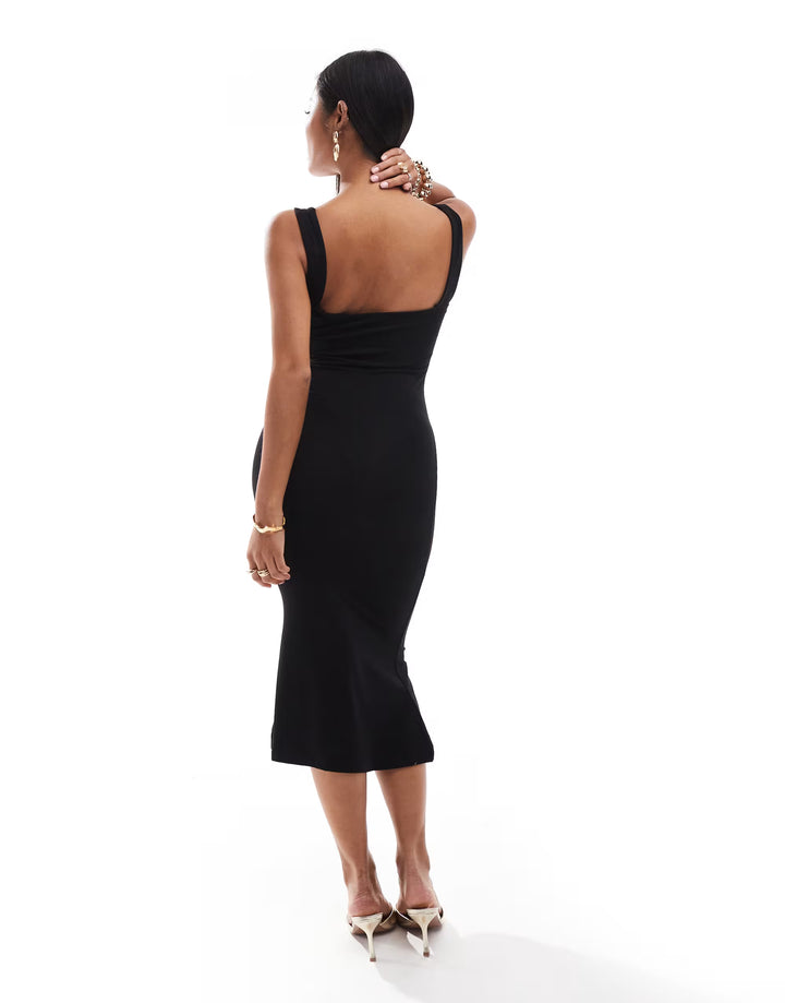 Rochie midi ASOS, negru