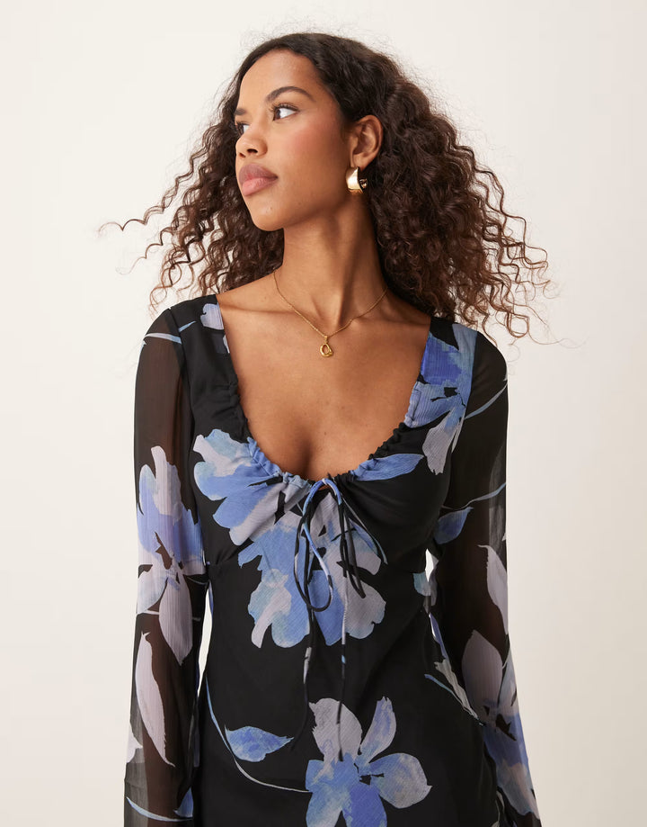 Rochie midi ASOS, mix culori