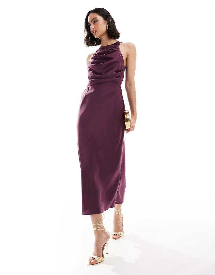 Rochie midi ASOS, mov