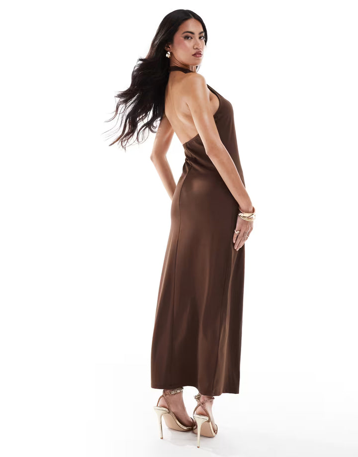 Rochie maxi ASOS, maro