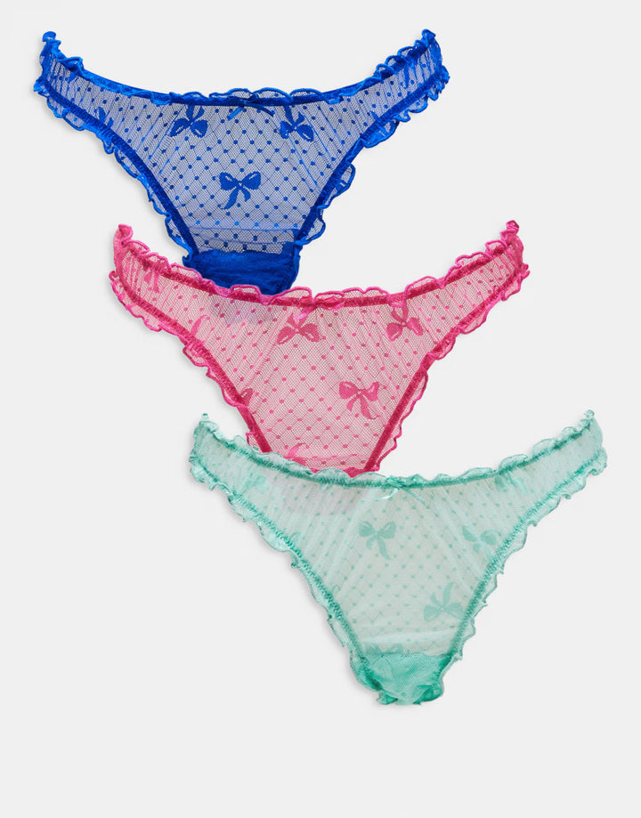 Set chiloți tanga ASOS, mix culori