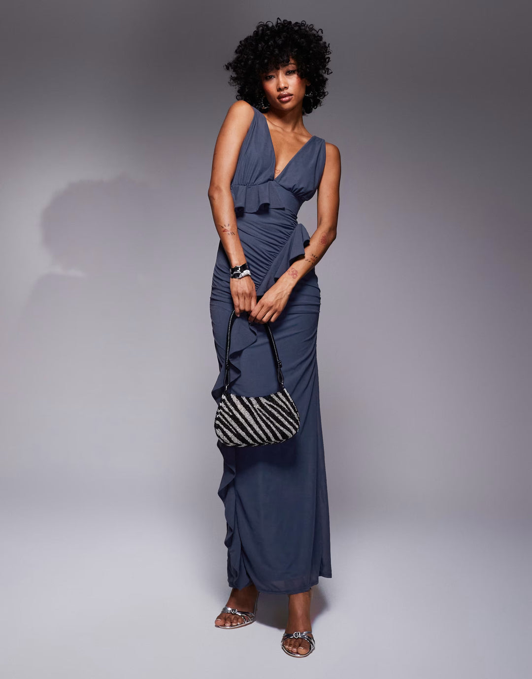 Rochie maxi ASOS, albastru