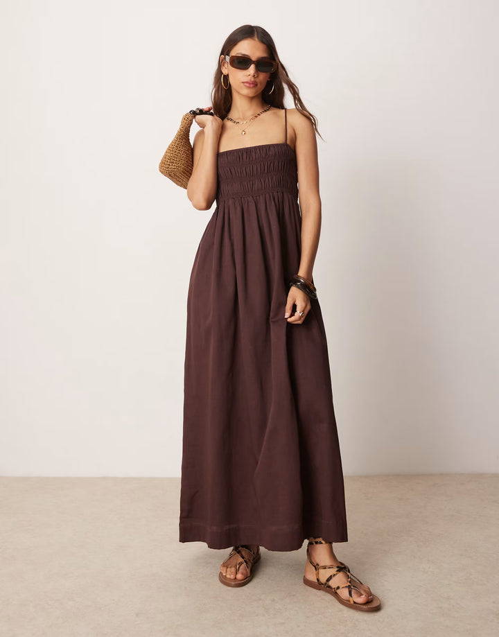Rochie maxi ASOS, maro
