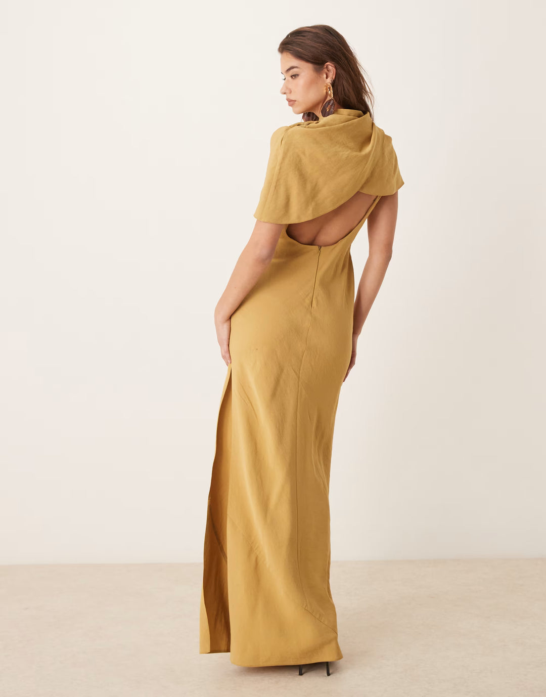 Rochie maxi ASOS, kaki