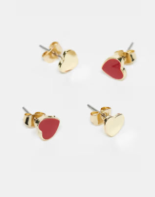 Set cercei PIECES, auriu