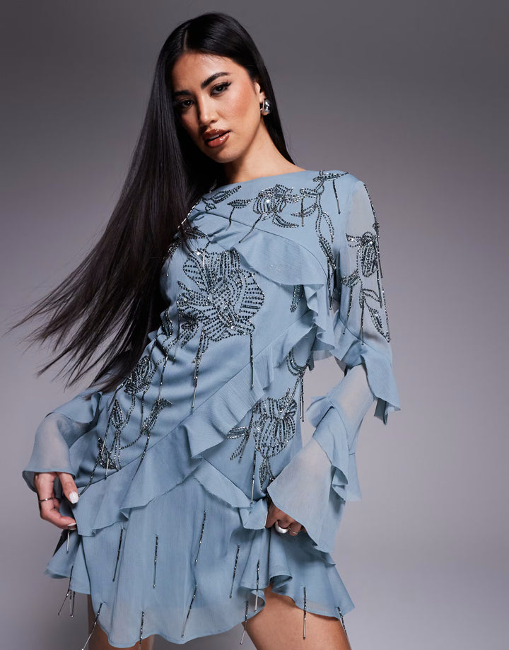 Rochie de ocazie Asos, albastru