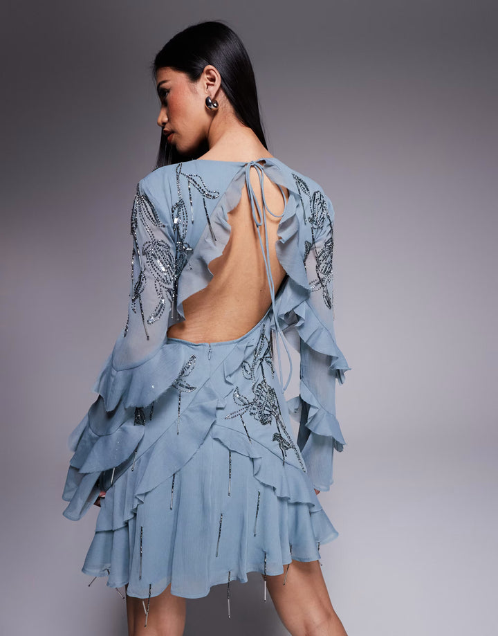 Rochie de ocazie Asos, albastru